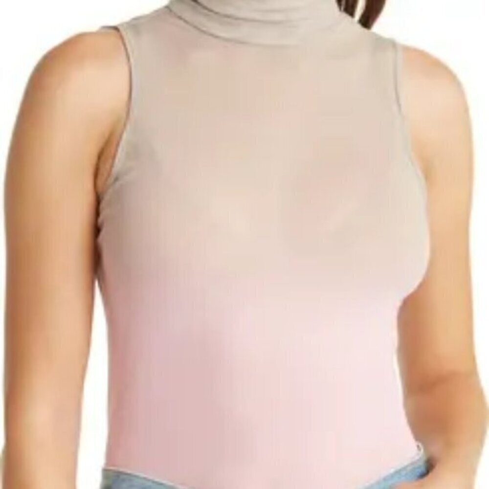 Holt Sleeveless Turtleneck  Mesh Top